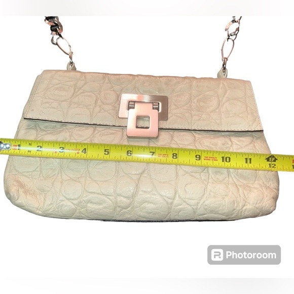 Alberta Di Canio Off white leather with Silvertone hardware Crossbody Bag - Picture 5 of 6